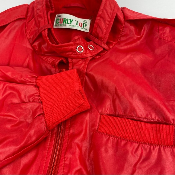 Vintage “Curly Top” Red Large Jacket - Picture 5 of 6